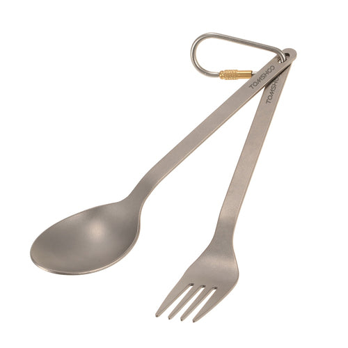 TOMSHOO Titanium Spoon Fork