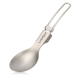 Lixada Titanium Folding Spoon Spork