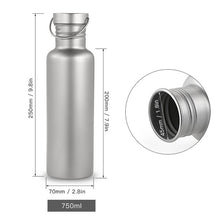 Load image into Gallery viewer, TOMSHOO Titanium Water Bottle 750ml